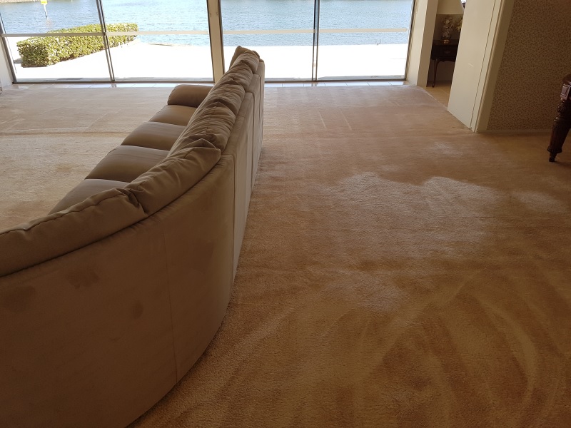 Cleaning wool carpet